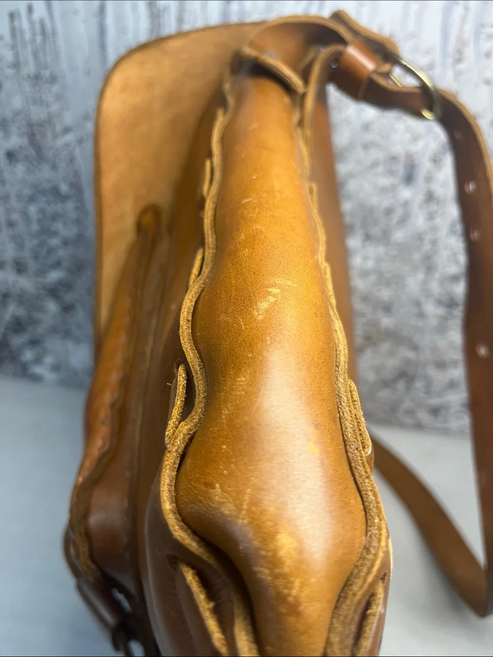 Vintage Leather Handmade Messenger Bag